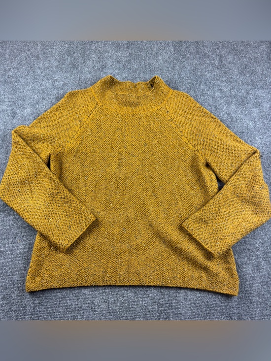Eileen Fisher Sweaters - EILEEN FISHER Women’s Textured Mock Neck Sweater Mustard Yellow size: XS
